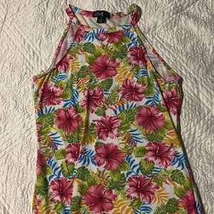 Bodycon Hawaiian Print Dress